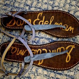 Sam Edelman Women's Denim Blue Sandals